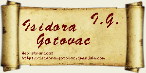 Isidora Gotovac vizit kartica